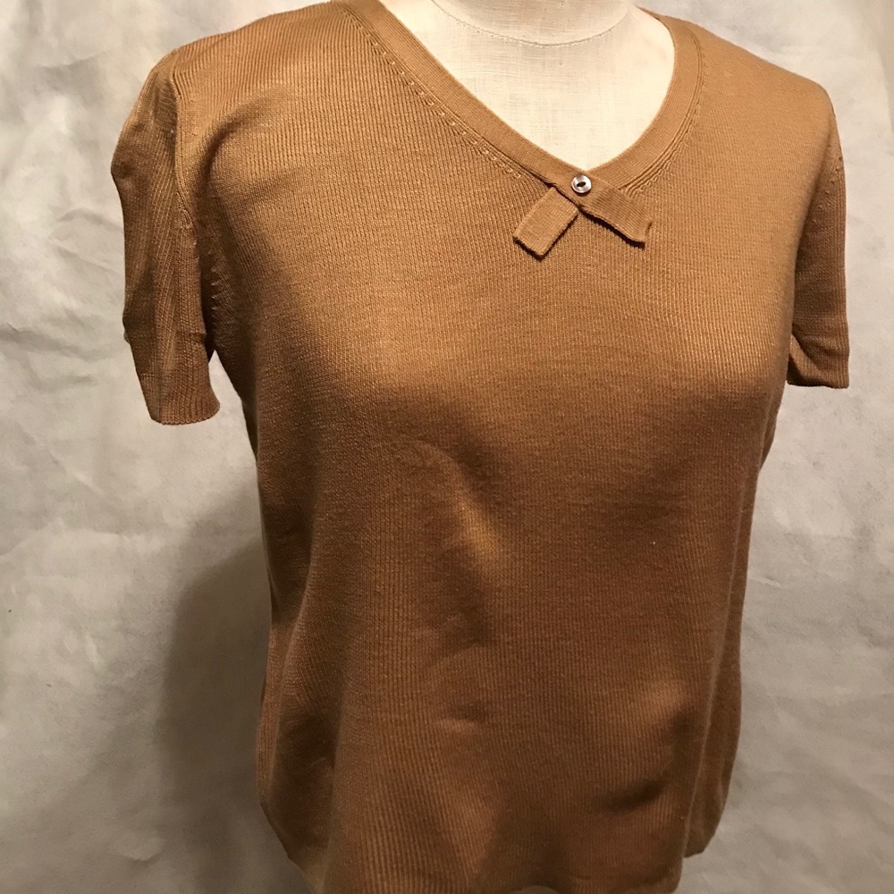 Short sleeve, v-neck sweater